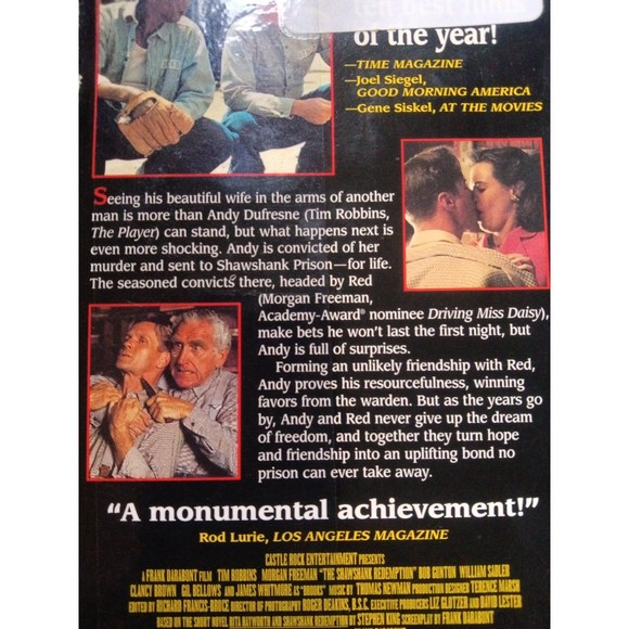 The Shawshank Redemption VHS - Picture 3 of 3